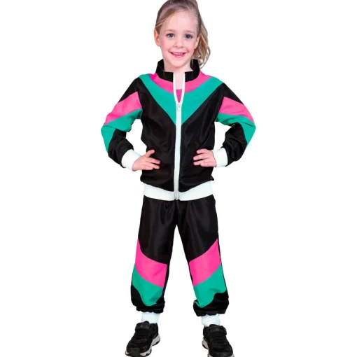 Svart 80-talls Treningsdress Barnekostyme