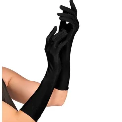 Svarte Lycra Hansker