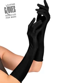 Svarte Lycra Hansker