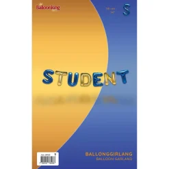 Svensk Student Ballonggirlander Blå og Gull