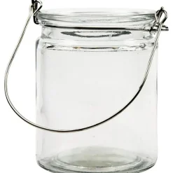 Sylinder Glass Lanterner med Metall Oppheng