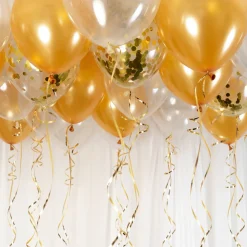 Takballonger Gjennomsiktig og Gull