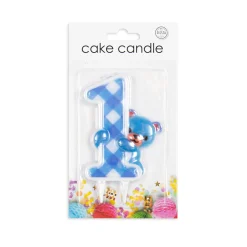 1-tall Bamse Kakelys Lyseblå