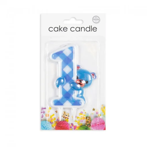 1-tall Bamse Kakelys Lyseblå