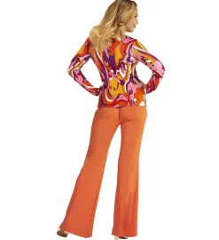 70-talls Bluse Orkidéer