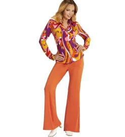 70-talls Bluse Orkidéer