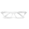 50-talls Cateye Briller Hvit