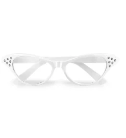 50-talls Cateye Briller Hvit