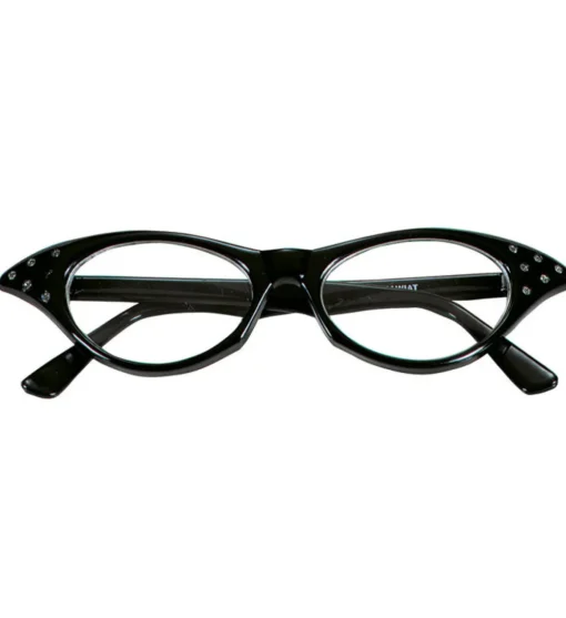 50-talls Cateye Briller Svart