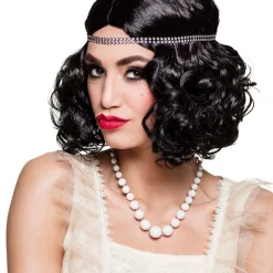 1920-talls Flapper Perlehalskjede Hvit