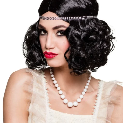 1920-talls Flapper Perlehalskjede Hvit