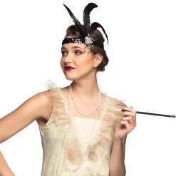 1920-talls Flapper Sett Svart og Hvit