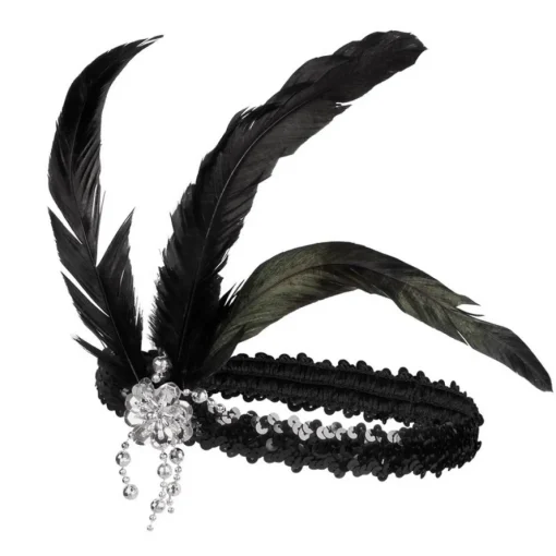 1920-talls Flapper Sett Svart og Hvit