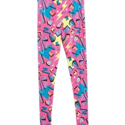80-talls Geometri Leggings Rosa