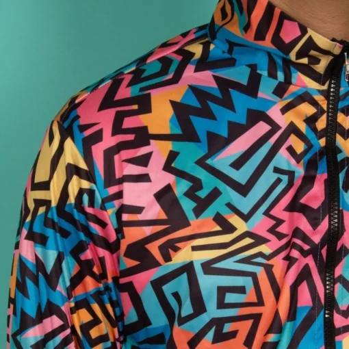 80-talls Geometrisk Sikksakk Treningsdress