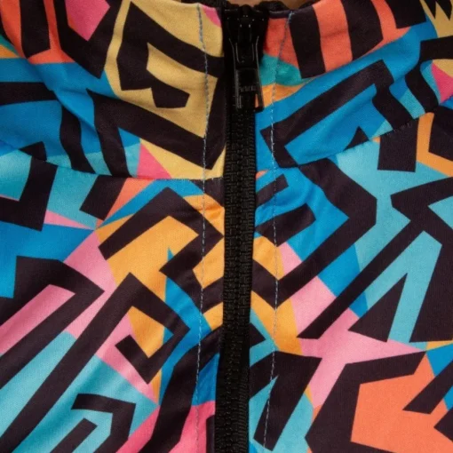 80-talls Geometrisk Sikksakk Treningsdress