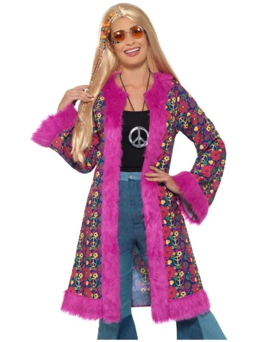 60-talls Hippiejakke Rosa
