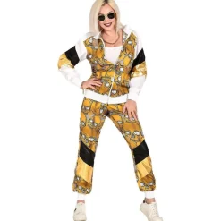 80-talls Hodeskalle Grilldress Kostyme Gull