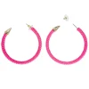 80-talls Hoops Øreringer Neonrosa