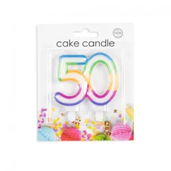 50-talls Kakelys Regnbuefarge