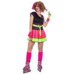 80-talls Neon Kjole Kostyme