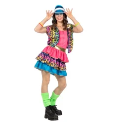 80-talls Neon Party Kjole Kostyme