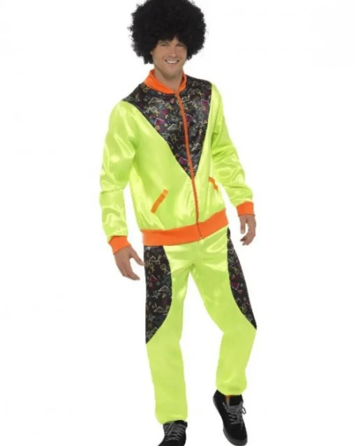 80-talls Neongrønn Treningsdress Kostyme
