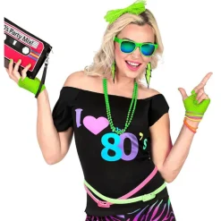 80-talls Netthansker Neon Grønn