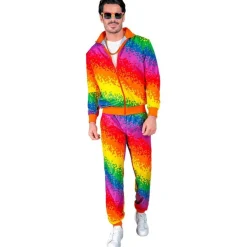 80-talls Pixel Regnbue Treningsdress Kostyme