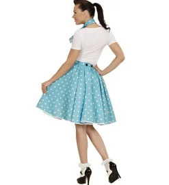 50-talls Polka Skjørt Turkis