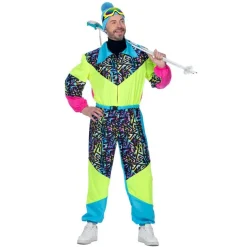 80-talls Retro Skidrakt Neon Kostyme