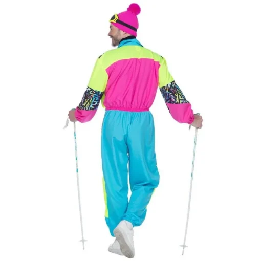 80-talls Retro Skidrakt Neon Kostyme