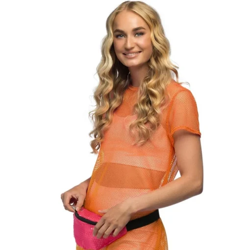 90-talls Rumpetaske Neonrosa