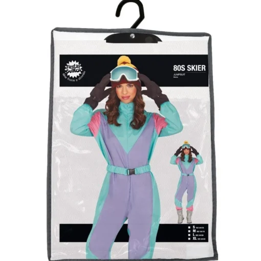 80-talls Skidress Kostyme Blå og Lilla