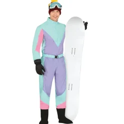 80-talls Skidress Kostyme Blå og Lilla