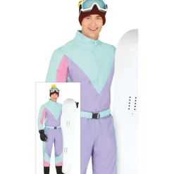 80-talls Skidress Kostyme Blå og Lilla