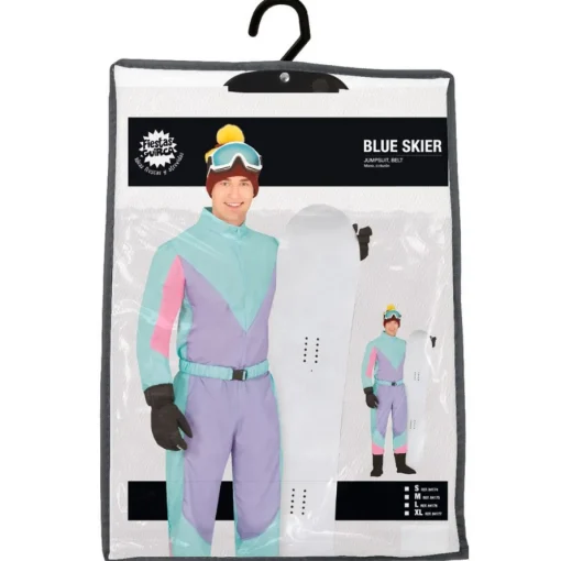 80-talls Skidress Kostyme Blå og Lilla