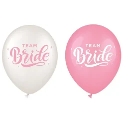 Team Bride Latexballonger Rosa