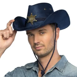 Tennessee Semsket Cowboyhatt Mørkeblå