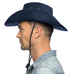 Tennessee Semsket Cowboyhatt Mørkeblå