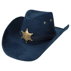 Tennessee Semsket Cowboyhatt Mørkeblå