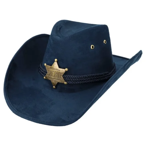 Tennessee Semsket Cowboyhatt Mørkeblå