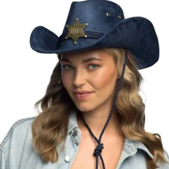 Tennessee Semsket Cowboyhatt Mørkeblå