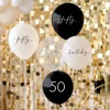 50th Birthday Ballonger Hvit og Svart