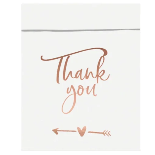 Thank You Godteposer Hvit og Gullrosa