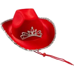 Tiara Cowboyhatt Rød