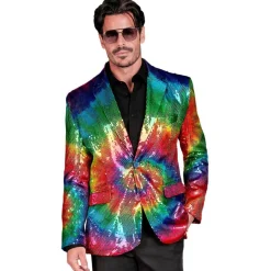 Tie Dye Paljettjakke Regnbue