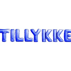 Tillykke Folieballonger Blå