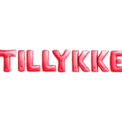Tillykke Folieballonger Rød
