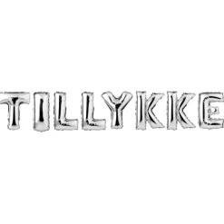 Tillykke Folieballonger Sølv